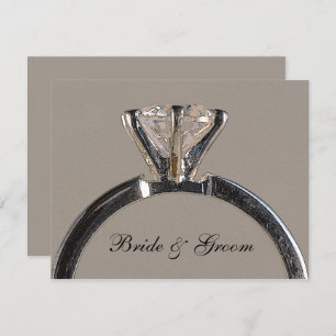 Diamond Ring on Grey Engagement Announcement