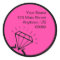 Diamond Ring Silhouette Address Label (Pink)