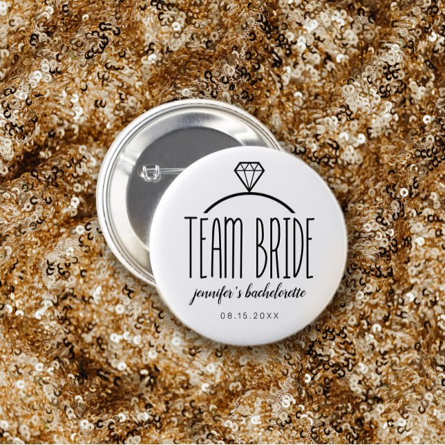Diamond Ring Team Bride Bachelorette 7.5 Cm Round Badge (Creator Uploaded)