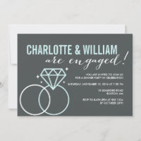 Diamond Rings Engagement Party Slate