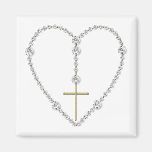 Diamond Rosary - Hail Mary Full of Grace Magnet