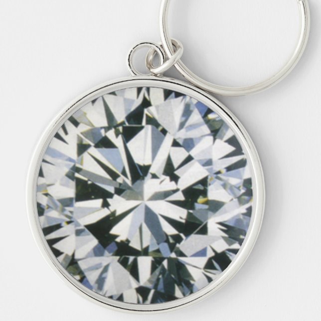 Diamond Round Brilliant Keychain (Front)