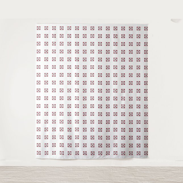 Diamond Ruby Gemstone Art, Red Tapestry (Front)