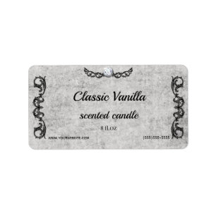 Diamond Scroll Classic Luxury Scented Candle label