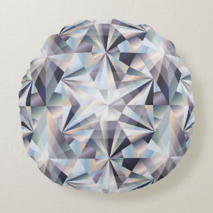 Diamond seamless background, vintage illustrationd round cushion