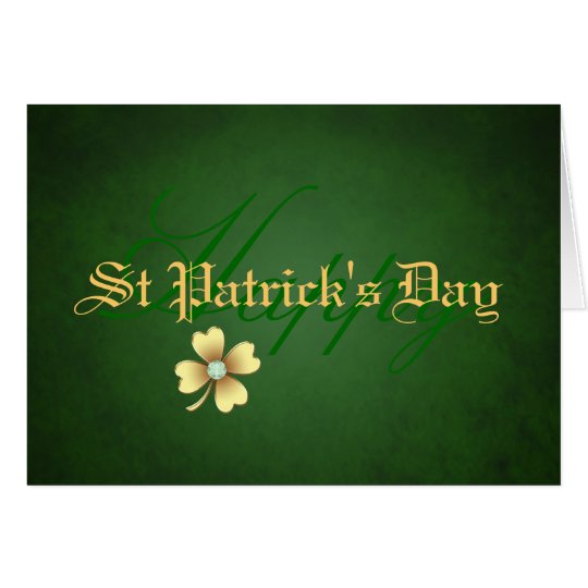 Diamond Shamrock St Patrick's Day Card