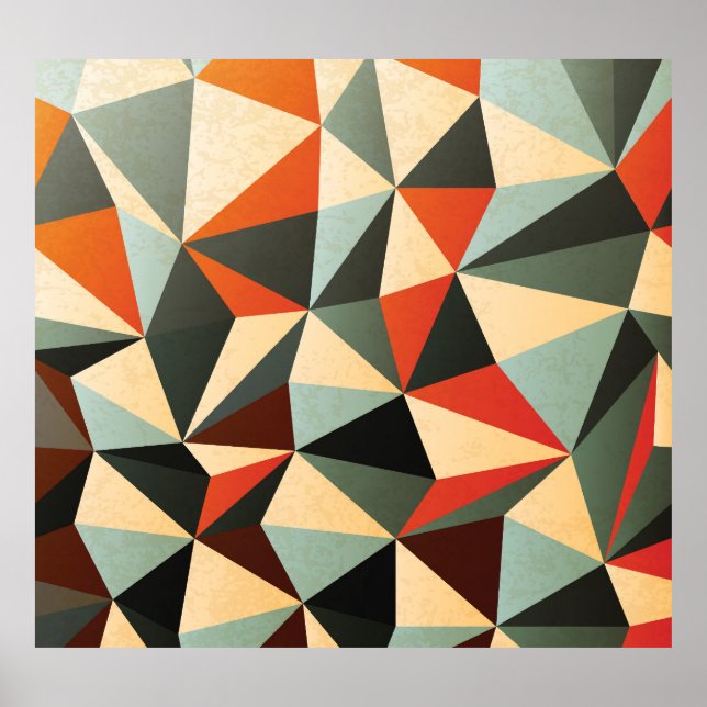 Diamond Shape: Abstract Vintage Design Poster (Front)