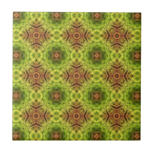 Diamond Shape Lattice Green Ceramic tile