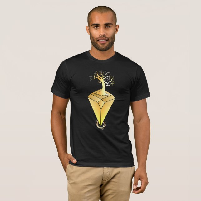 diamond shape with a mystical tree t-shirt  (Front Full)