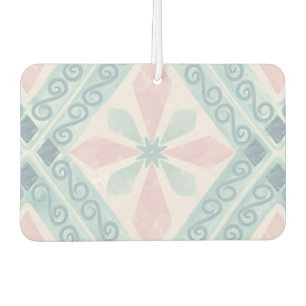diamond shaped blue pattern car air freshener