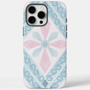 diamond shaped blue pattern iPhone 16 pro max case