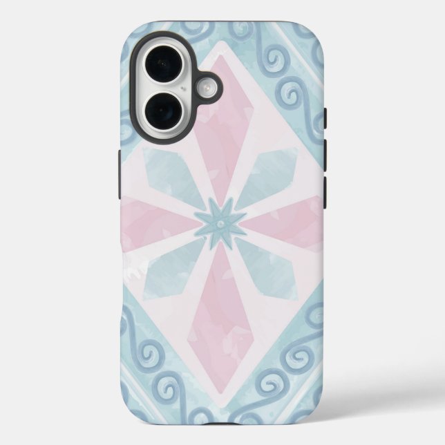diamond shaped blue pattern Case-Mate iPhone case (Back)