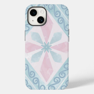 diamond shaped blue pattern Case-Mate iPhone 14 case