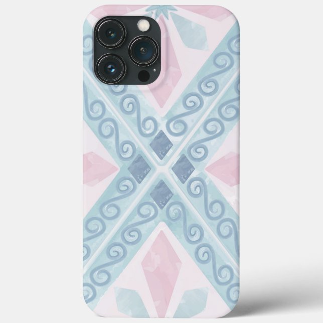 diamond shaped blue pattern Case-Mate iPhone case (Back)