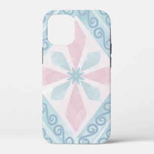diamond shaped blue pattern iPhone 12 mini case