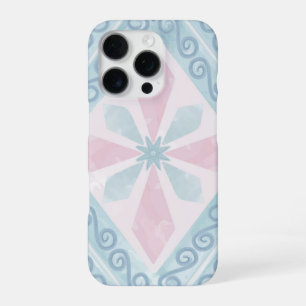 diamond shaped blue pattern iPhone 16 pro case