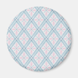 diamond shaped blue pattern magnet