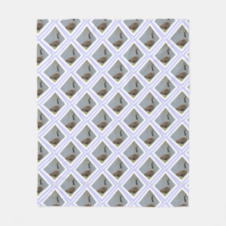 Diamond Shaped Goose By Pond Fleece Blanket