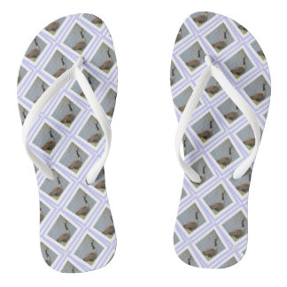 Diamond Shaped Goose By Pond Flip Flops