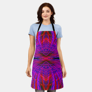 Diamond-Shaped Neon Pattern Apron
