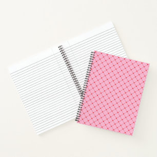 Diamond Shaped Red Heart & Line Art Notebook