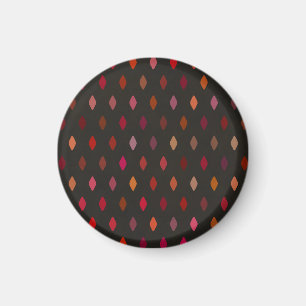 Diamond Shapes In Shades Of Red Magnet