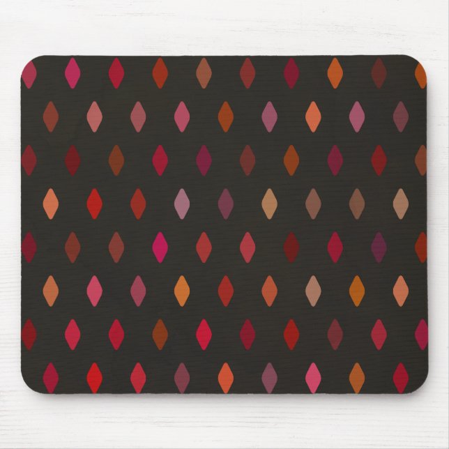 Diamond Shapes In Shades Of Red Mouse Pad (Front)