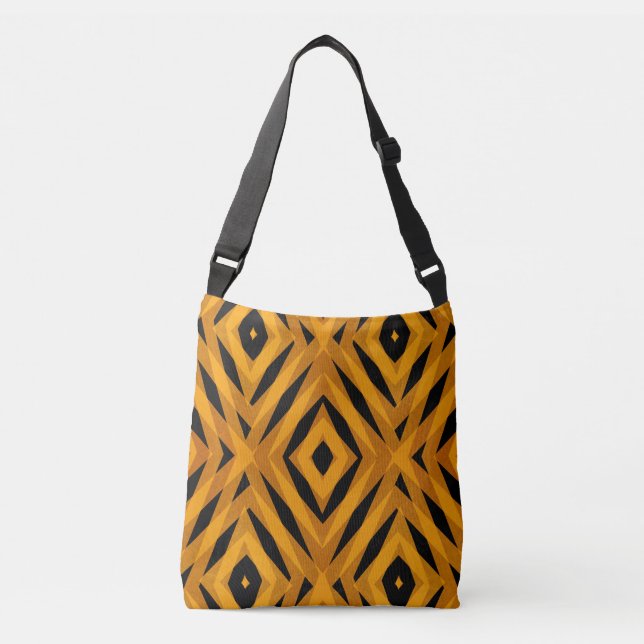 Diamond shapes pattern crossbody bag (Front)
