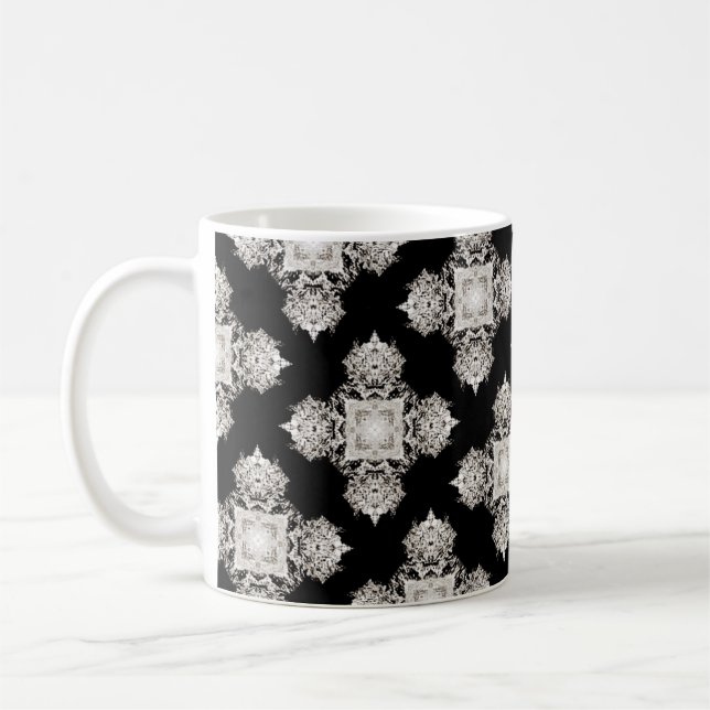 Diamond shine in shadows grey  coffee mug (Left)