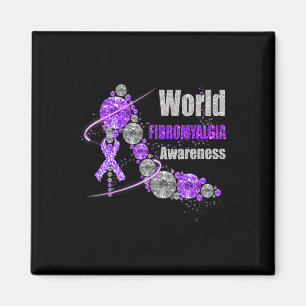 Diamond Shoes World Fibromyalgia Awareness Warrior Magnet