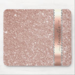 Diamond Silver Glitter Name Monogram  Mouse Pad<br><div class="desc">This design does not contain actual glitter or sequins. It may be personalised in the area provided by changing the photo and/or text. Or it can be customised by clicking Personalise this Template and then choosing the click to customise further option and delete or change the colour of the background,...</div>