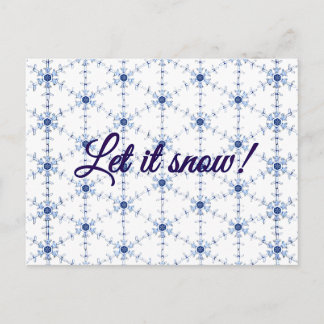 Diamond Snowflake Pattern Postcard