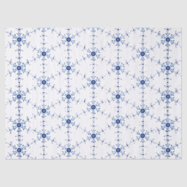 Diamond Snowflake Pattern Wrapping Paper (Front)