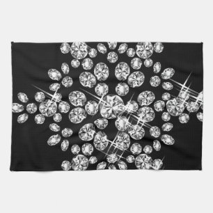 Diamond Snowflakes Tea Towel