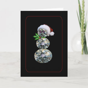 Diamond Snowman Christmas Card