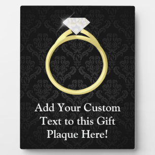 Diamond Solitaire Ring Plaque