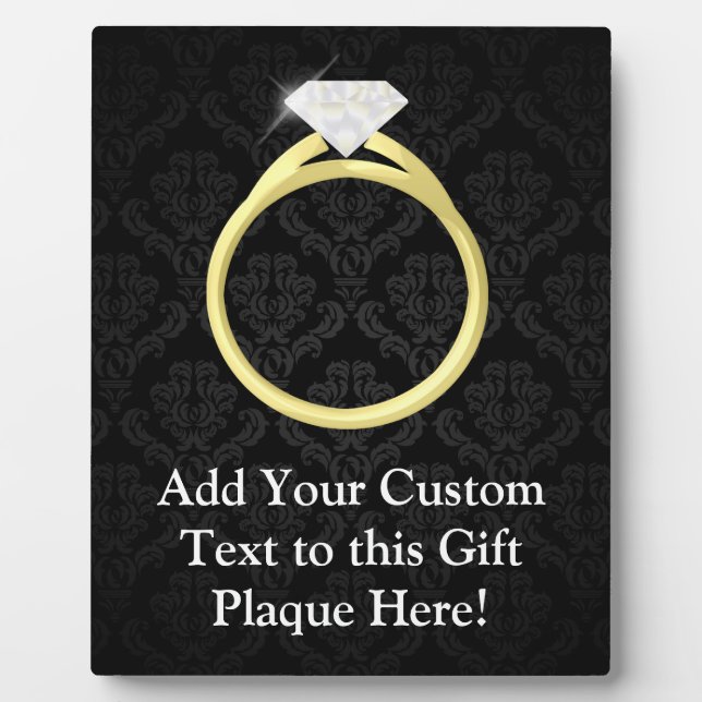 Diamond Solitaire Ring Plaque (Front)