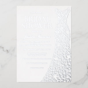 Diamond Sparkle Dress Wedding Bridal Shower Silver