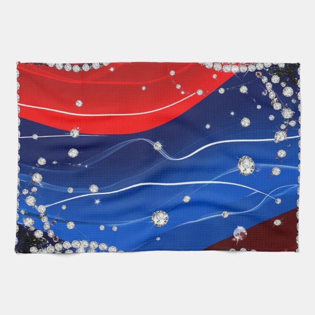 Diamond Sparkle Luxury Background Tea Towel (Horizontal)