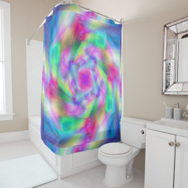 Diamond Spears 10 Shower Curtain (In Situ)