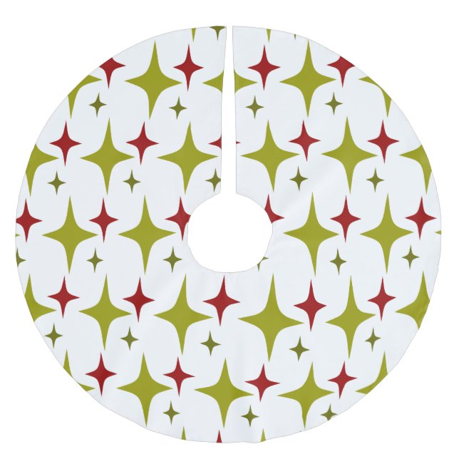 Diamond Stars Brushed Polyester Tree Skirt (Front)