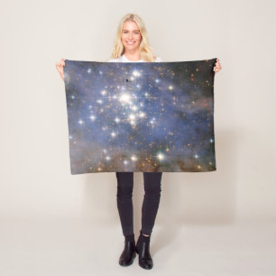 Diamond Stars in Carina Nebula Hubble Space Fleece Blanket