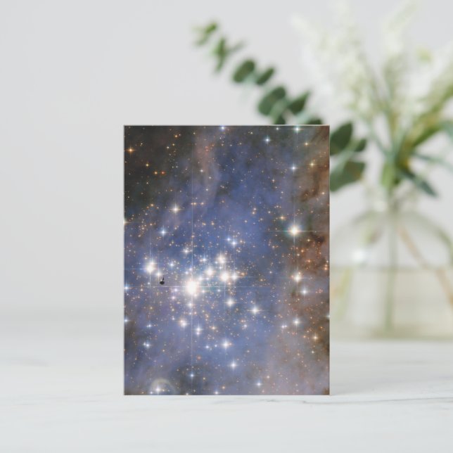 Diamond Stars in Carina Nebula Hubble Space Invitation Postcard (Standing Front)