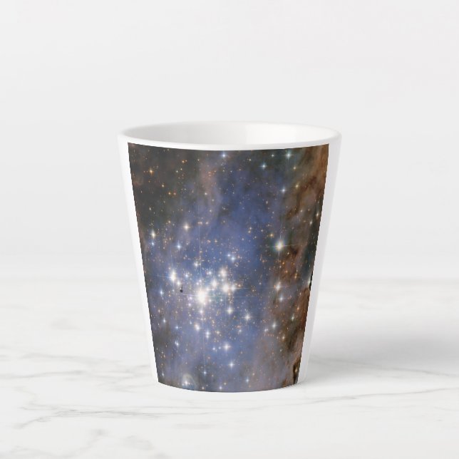 Diamond Stars in Carina Nebula Hubble Space Latte Mug (Front)