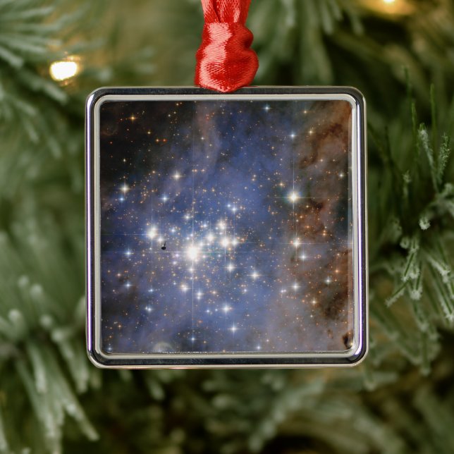 Diamond Stars in Carina Nebula Hubble Space Metal Ornament (Tree)