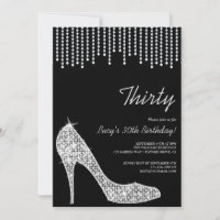 Diamond Stiletto & Suspended Beads 30th Birthday