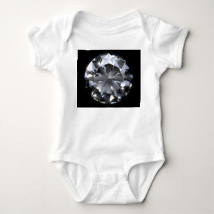 Diamond stone: black space sparkle. baby bodysuit