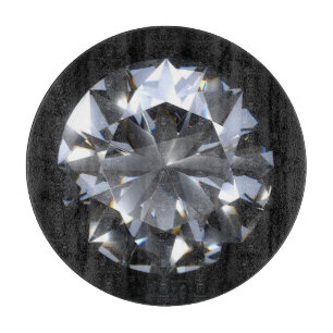 Diamond stone: black space sparkle. cutting board