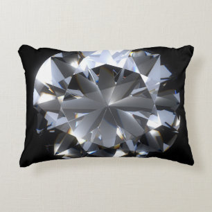 Diamond stone: black space sparkle. decorative cushion