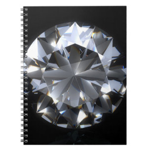 Diamond stone: black space sparkle. notebook